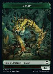 Plant // Beast Double-Sided Token [Streets of New Capenna Commander Tokens] | Odin's Place
