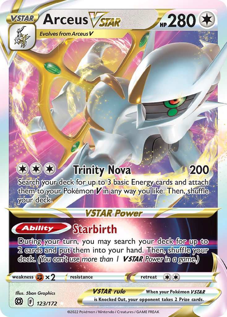 Arceus VSTAR (123/172) (Metal Card) [Sword & Shield: Brilliant Stars] | Odin's Place