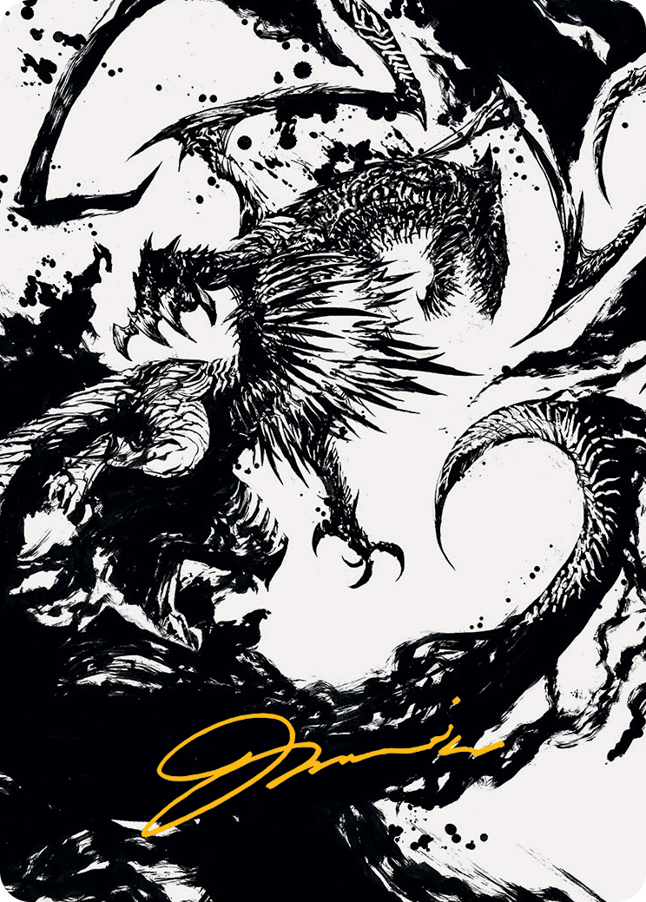 Skithiryx, the Blight Dragon Art Card (Gold-Stamped Signature) [March of the Machine Art Series] | Odin's Place