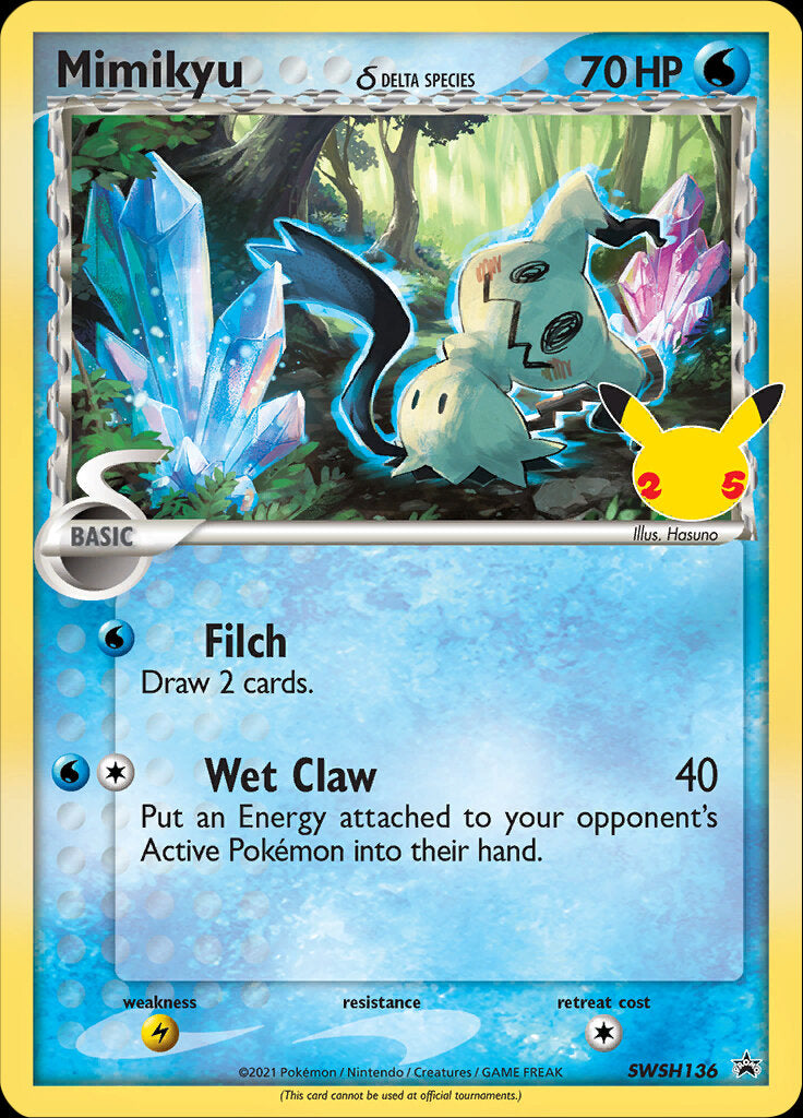Mimikyu (SWSH136) (Delta Species) (Celebrations) [Sword & Shield: Black Star Promos] | Odin's Place