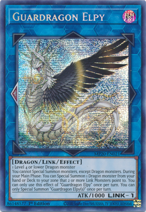 Guardragon Elpy [MP20-EN021] Prismatic Secret Rare | Odin's Place