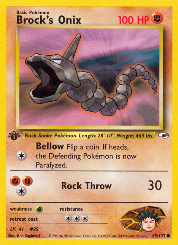 Brock's Onix (69/132) [Gym Heroes 1st Edition] | Odin's Place