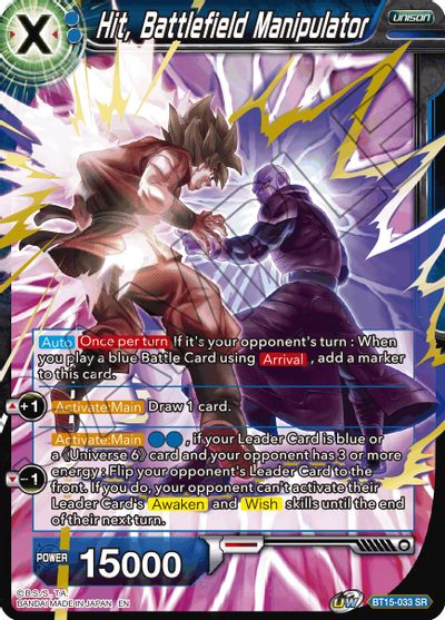 Hit, Battlefield Manipulator (BT15-033) [Saiyan Showdown] | Odin's Place