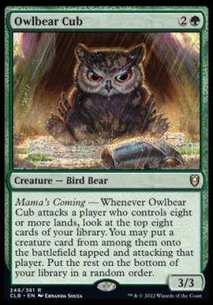 Owlbear Cub [Commander Legends: Battle for Baldur's Gate] | Odin's Place