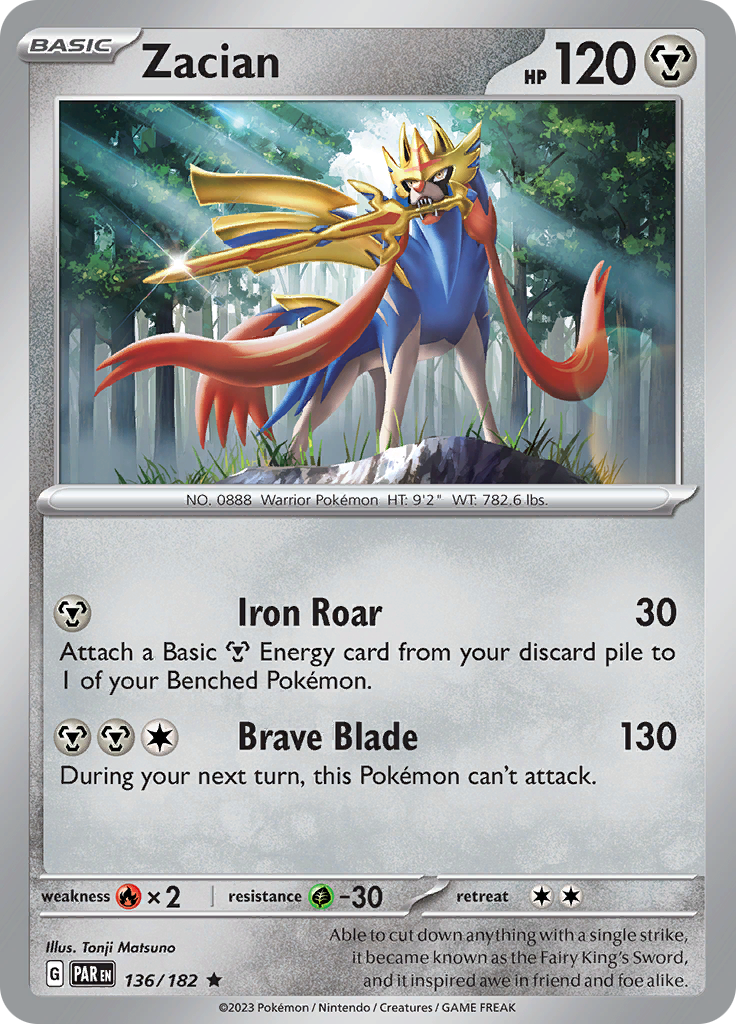 Zacian (136/182) [Scarlet & Violet: Paradox Rift] | Odin's Place