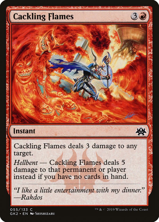 Cackling Flames (55) [Ravnica Allegiance Guild Kit] | Odin's Place