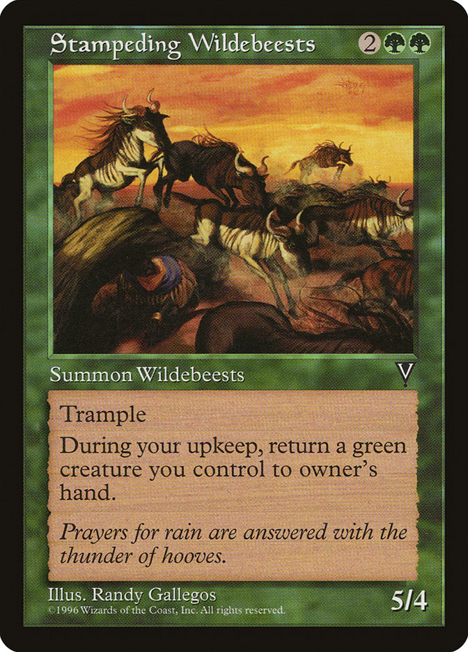 Stampeding Wildebeests (121) [Visions] | Odin's Place