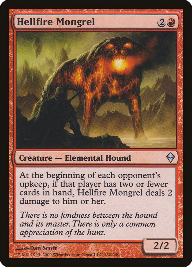 Hellfire Mongrel (130) [Zendikar] | Odin's Place