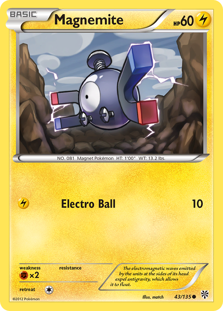 Magnemite (43/135) [Black & White: Plasma Storm] | Odin's Place