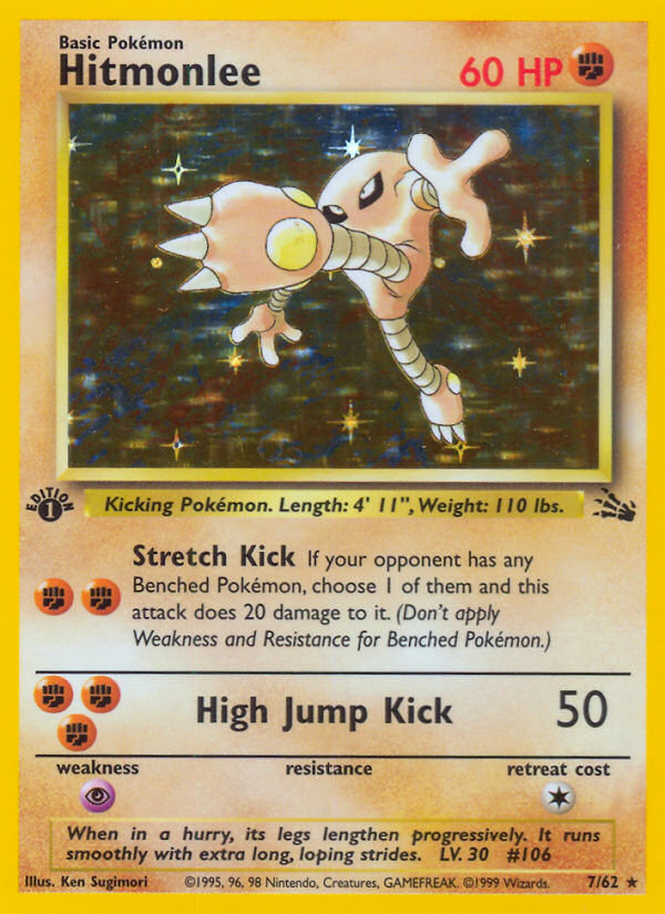 Hitmonlee (7/62) [Fossil 1st Edition] | Odin's Place