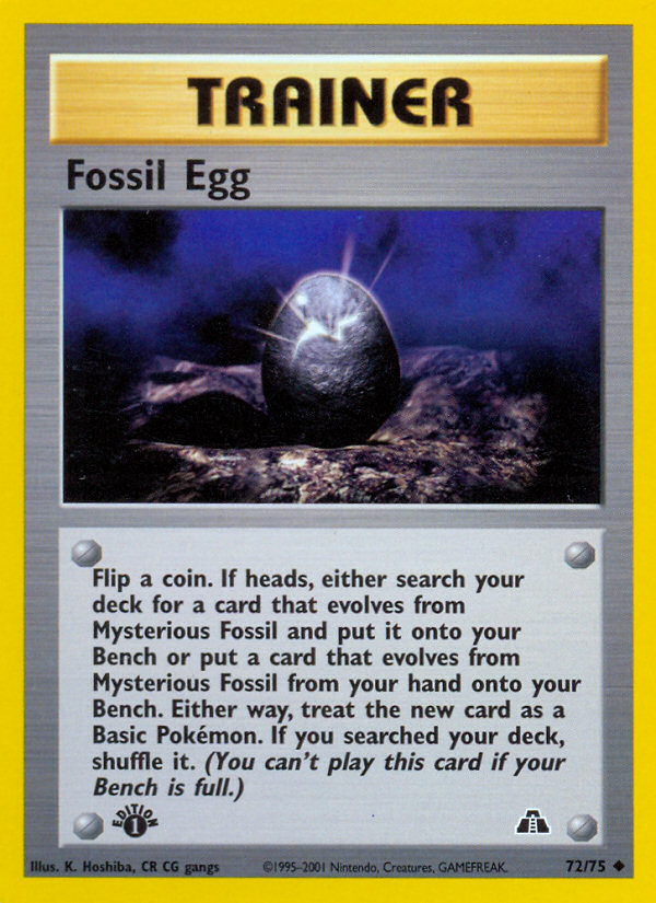 Fossil Egg (72/75) [Neo Discovery 1st Edition] | Odin's Place