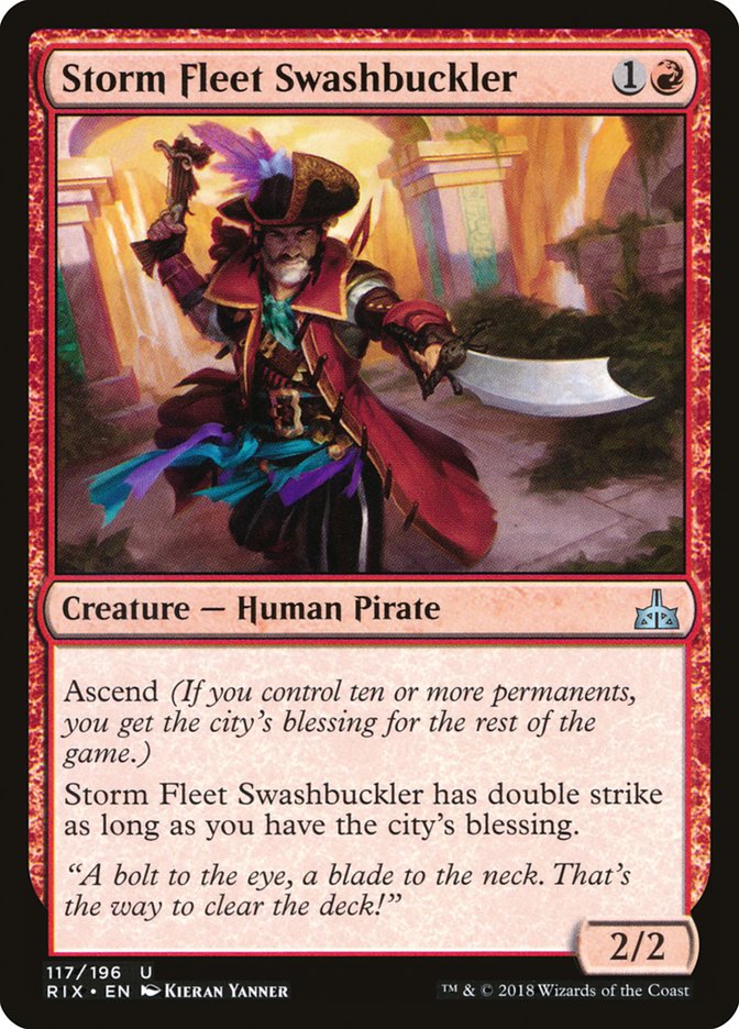 Storm Fleet Swashbuckler (117) [Rivals of Ixalan] | Odin's Place