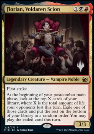 Florian, Voldaren Scion (Promo Pack) [Innistrad: Midnight Hunt Promos] | Odin's Place