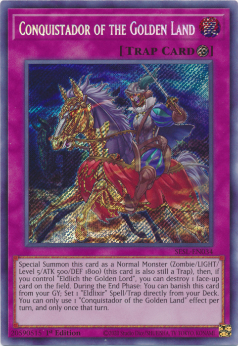 Conquistador of the Golden Land [SESL-EN034] Secret Rare | Odin's Place