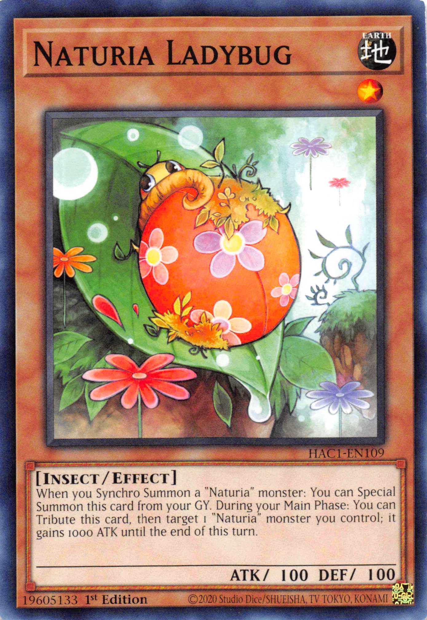 Naturia Ladybug (Duel Terminal) [HAC1-EN109] Parallel Rare | Odin's Place