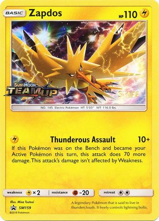 Zapdos (SM159) (Staff) [Sun & Moon: Black Star Promos] | Odin's Place