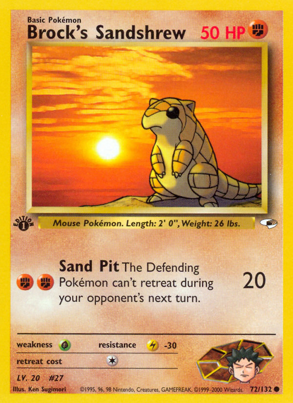 Brock's Sandshrew (72/132) [Gym Heroes 1st Edition] | Odin's Place