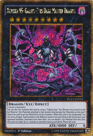 Number 95: Galaxy-Eyes Dark Matter Dragon [PGL2-EN015] Gold Secret Rare | Odin's Place