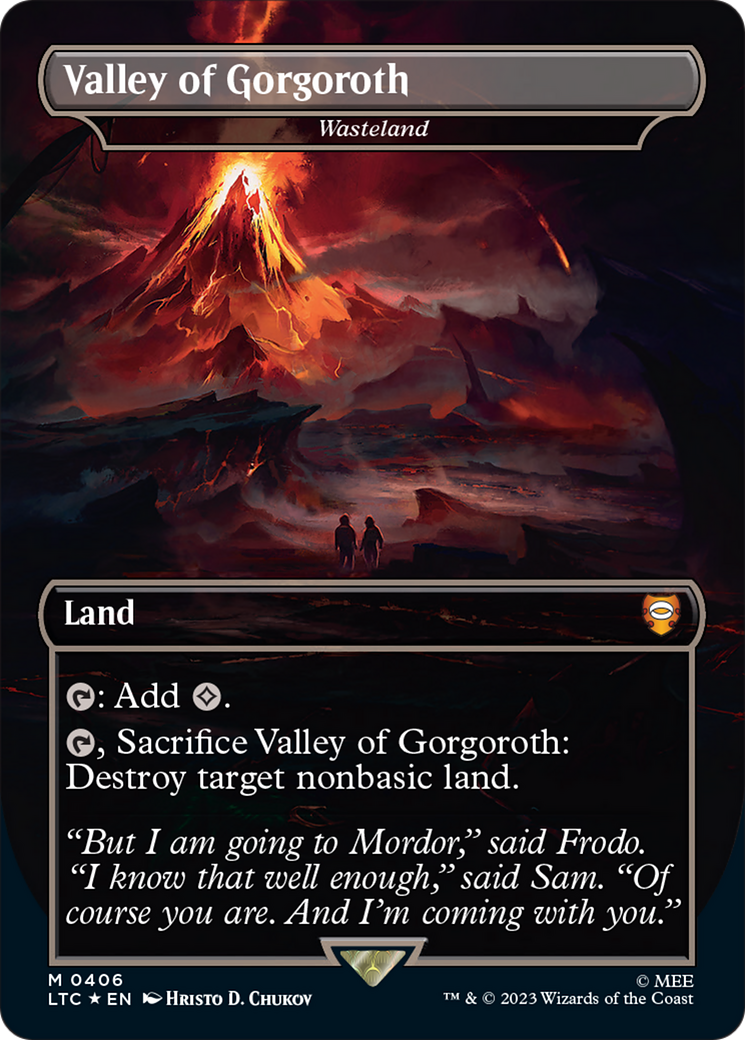 Valley of Gorgoroth - Wasteland (Surge Foil Realms and Relics) [The Lord of the Rings: Tales of Middle-Earth Commander] | Odin's Place