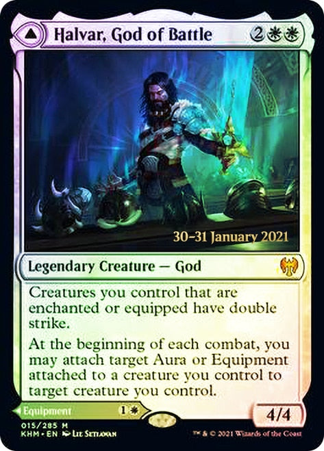 Halvar, God of Battle // Sword of the Realms [Kaldheim Prerelease Promos] | Odin's Place