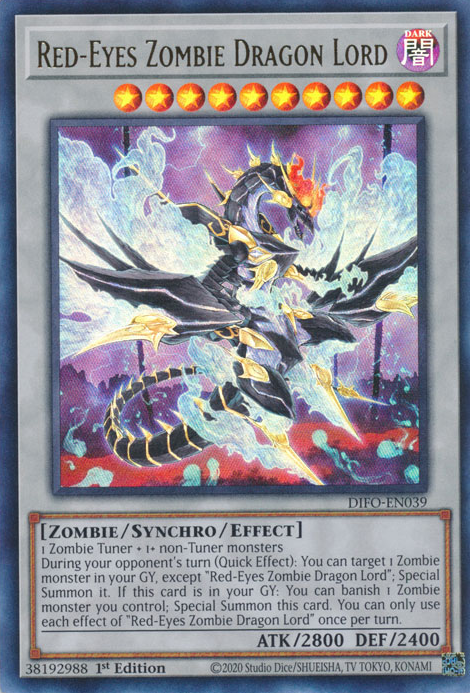 Red-Eyes Zombie Dragon Lord [DIFO-EN039] Ultra Rare | Odin's Place