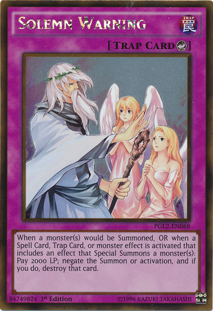 Solemn Warning [PGL2-EN068] Gold Rare | Odin's Place