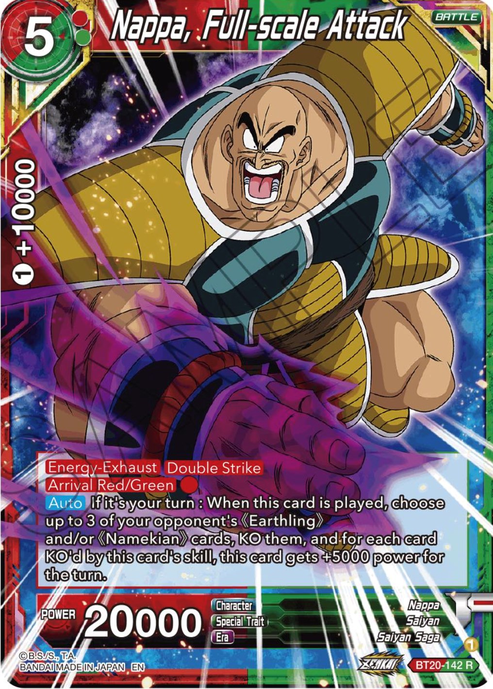 Nappa, Full-scale Attack (BT20-142) [Power Absorbed] | Odin's Place