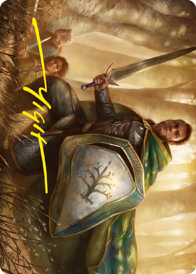 Boromir, Warden of the Tower Art Card (Gold-Stamped Signature) [The Lord of the Rings: Tales of Middle-earth Art Series] | Odin's Place