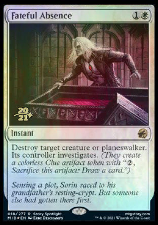 Fateful Absence [Innistrad: Midnight Hunt Prerelease Promos] | Odin's Place
