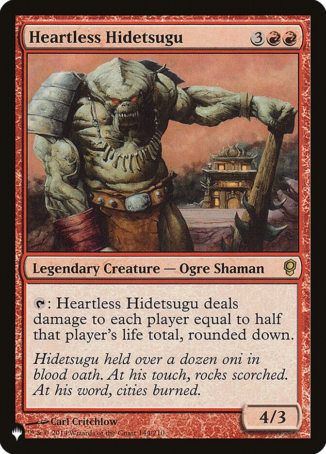 Heartless Hidetsugu [The List] | Odin's Place