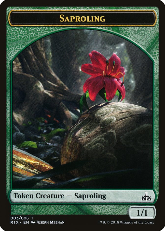 Saproling Token (3) [Rivals of Ixalan Tokens] | Odin's Place