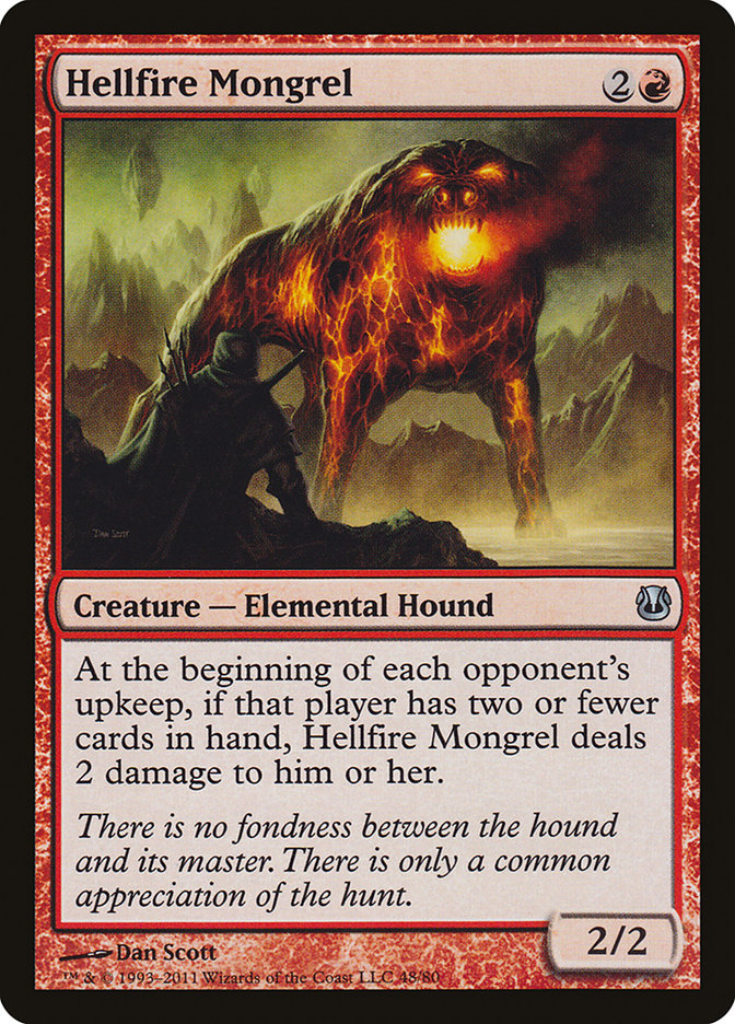 Hellfire Mongrel (48) [Duel Decks: Ajani vs. Nicol Bolas] | Odin's Place