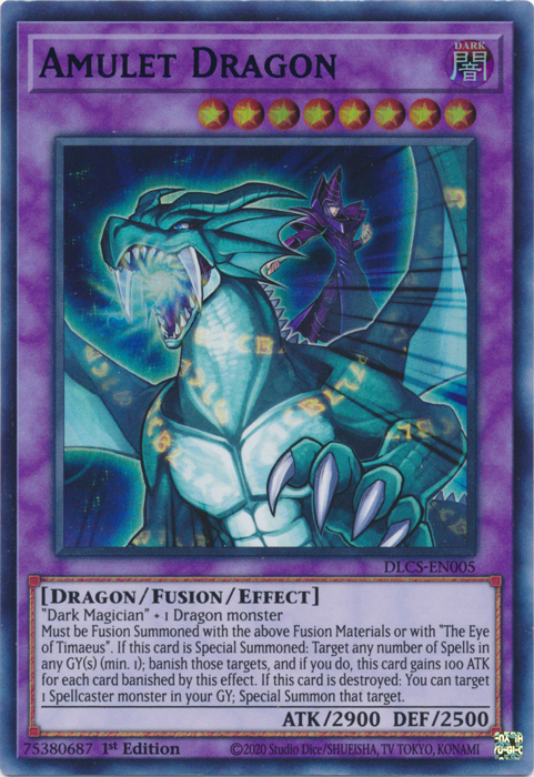 Amulet Dragon (Blue) [DLCS-EN005] Ultra Rare | Odin's Place