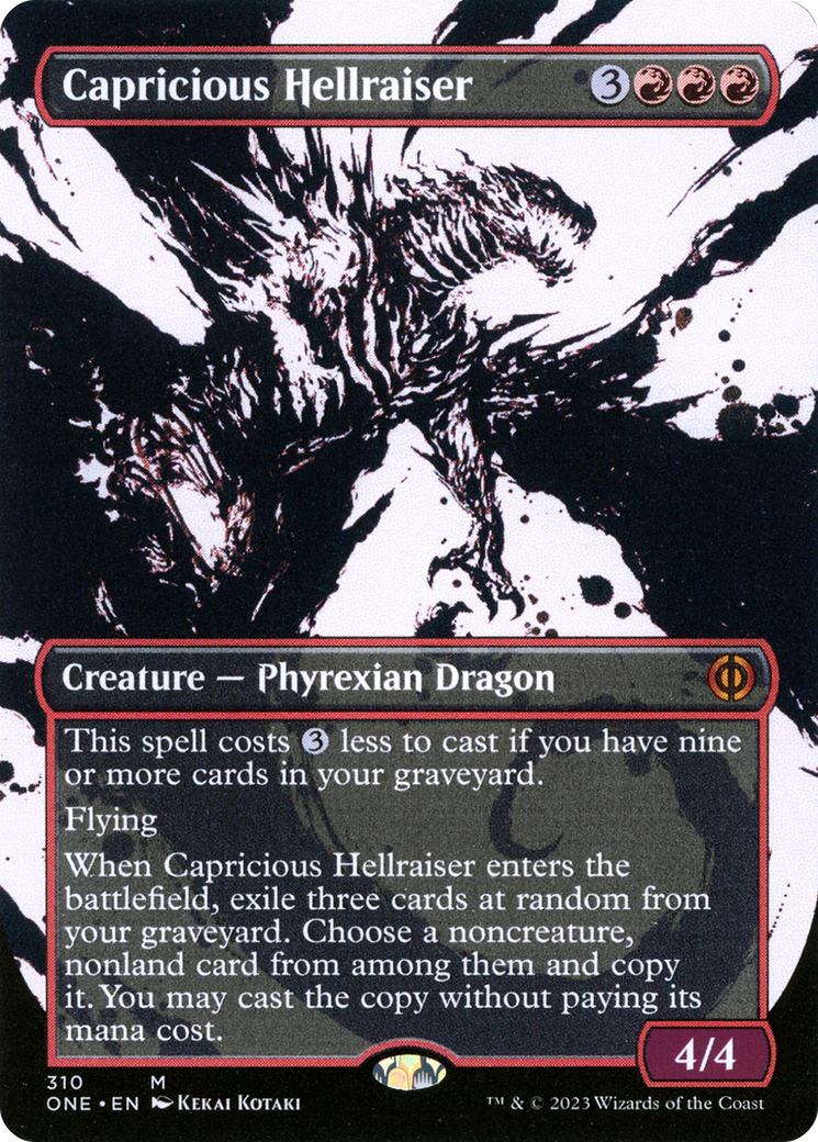 Capricious Hellraiser (Borderless Ichor) [Phyrexia: All Will Be One] | Odin's Place