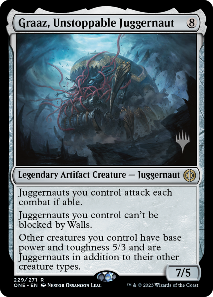 Graaz, Unstoppable Juggernaut (Promo Pack) [Phyrexia: All Will Be One Promos] | Odin's Place