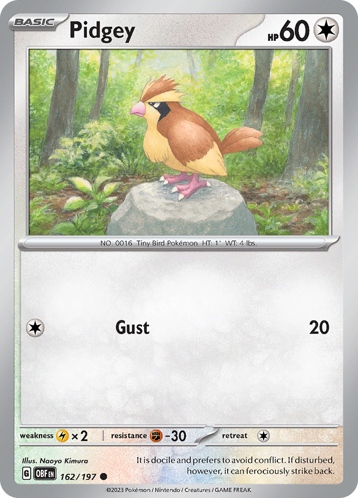 Pidgey (162/197) [Scarlet & Violet: Obsidian Flames] | Odin's Place