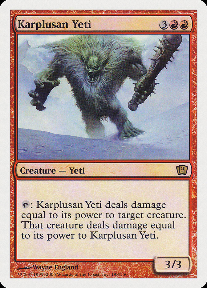 Karplusan Yeti (198) [Ninth Edition] | Odin's Place