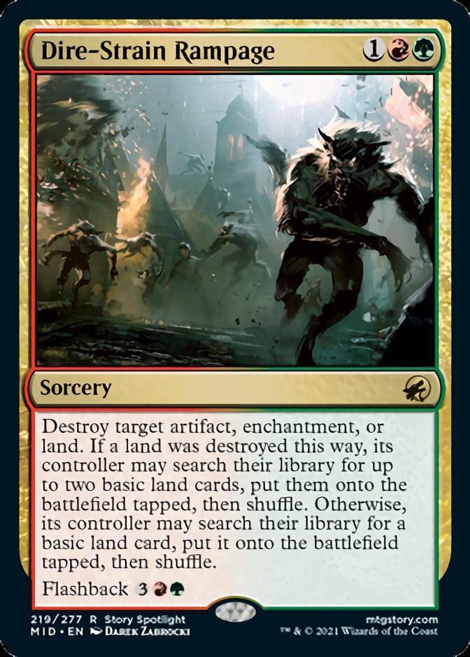 Dire-Strain Rampage [Innistrad: Midnight Hunt] | Odin's Place