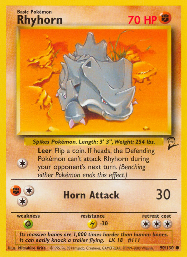 Rhyhorn (90/130) [Base Set 2] | Odin's Place