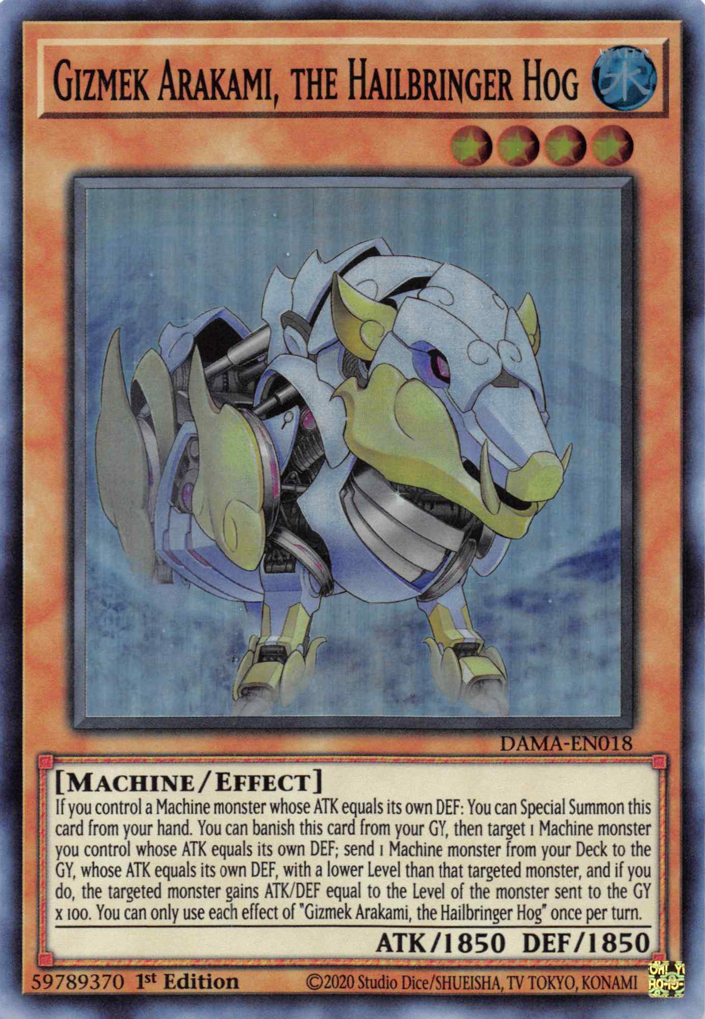 Gizmek Arakami, the Hailbringer Hog [DAMA-EN018] Super Rare | Odin's Place