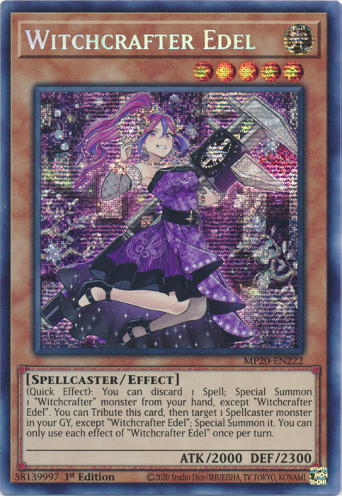 Witchcrafter Edel [MP20-EN222] Prismatic Secret Rare | Odin's Place