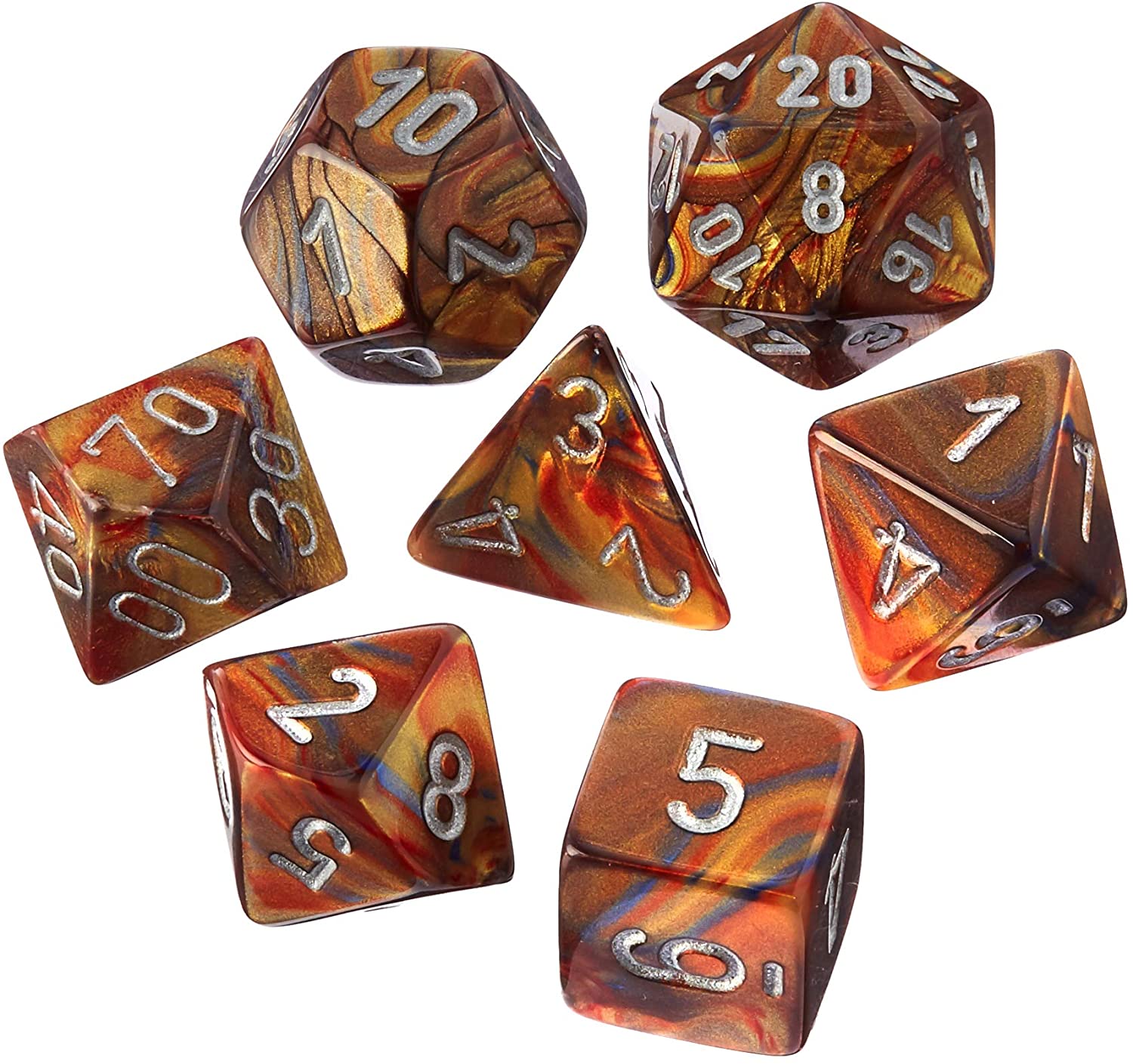 Chessex Lustrous Gold and Silver with White | Odin's Place