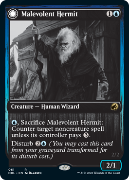 Malevolent Hermit // Benevolent Geist [Innistrad: Double Feature] | Odin's Place