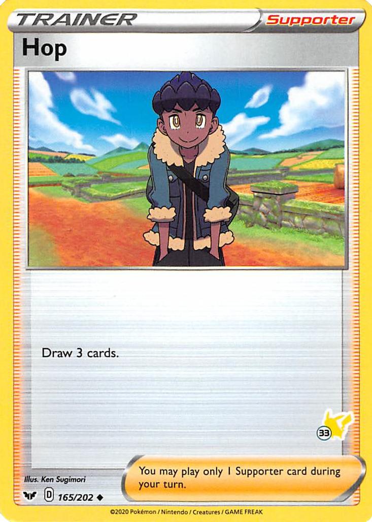 Hop (165/202) (Pikachu Stamp #33) [Battle Academy 2022] | Odin's Place