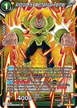 Android 16, Mechanical Partner (Rare) (BT13-113) [Supreme Rivalry] | Odin's Place