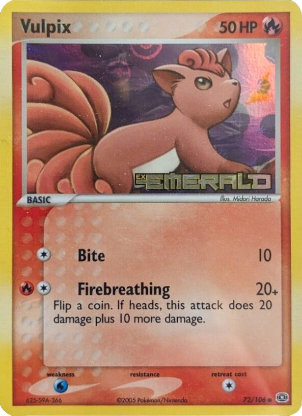 Vulpix (72/106) (Stamped) [EX: Emerald] | Odin's Place