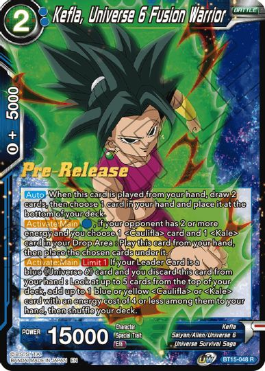 Kefla, Universe 6 Fusion Warrior (BT15-048) [Saiyan Showdown Prerelease Promos] | Odin's Place