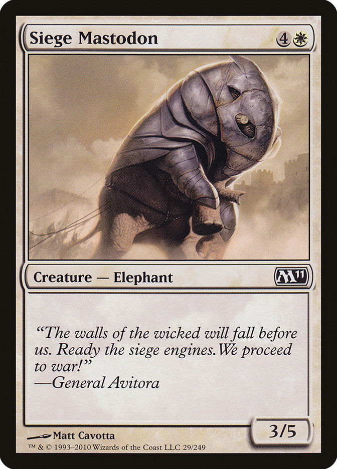 Siege Mastodon (29) [Magic 2011] | Odin's Place