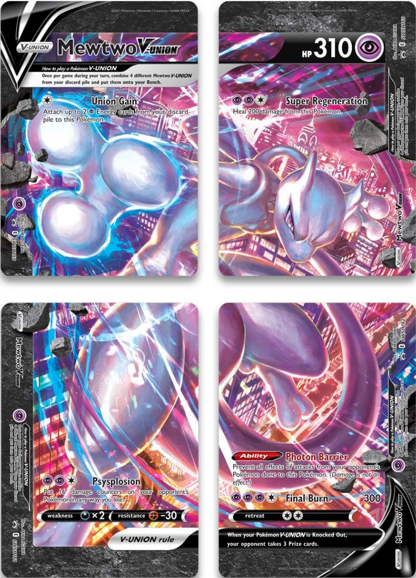 Mewtwo V-Union (Set of 4) [Sword & Shield: Black Star Promos] | Odin's Place