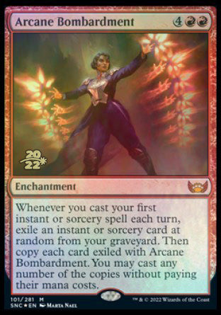 Arcane Bombardment [Streets of New Capenna Prerelease Promos] | Odin's Place
